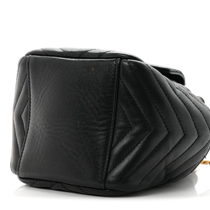Saint Laurent Lambskin Matelasse Monogram Joe Nano Bucket Bag Black 10 of 10