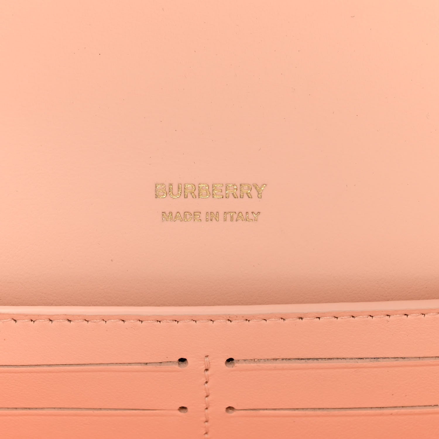 Burberry Lambskin Quilted Lola Chain Wallet Peach Pink 6 of 9