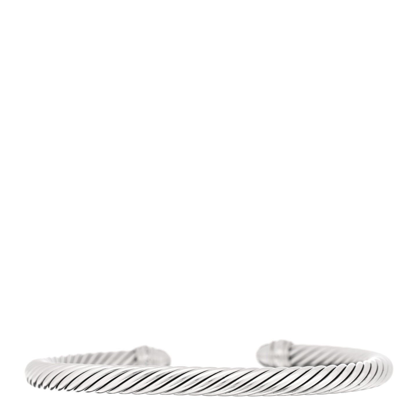 Sterling Silver Pave Diamond 5mm Cable Classics Bracelet