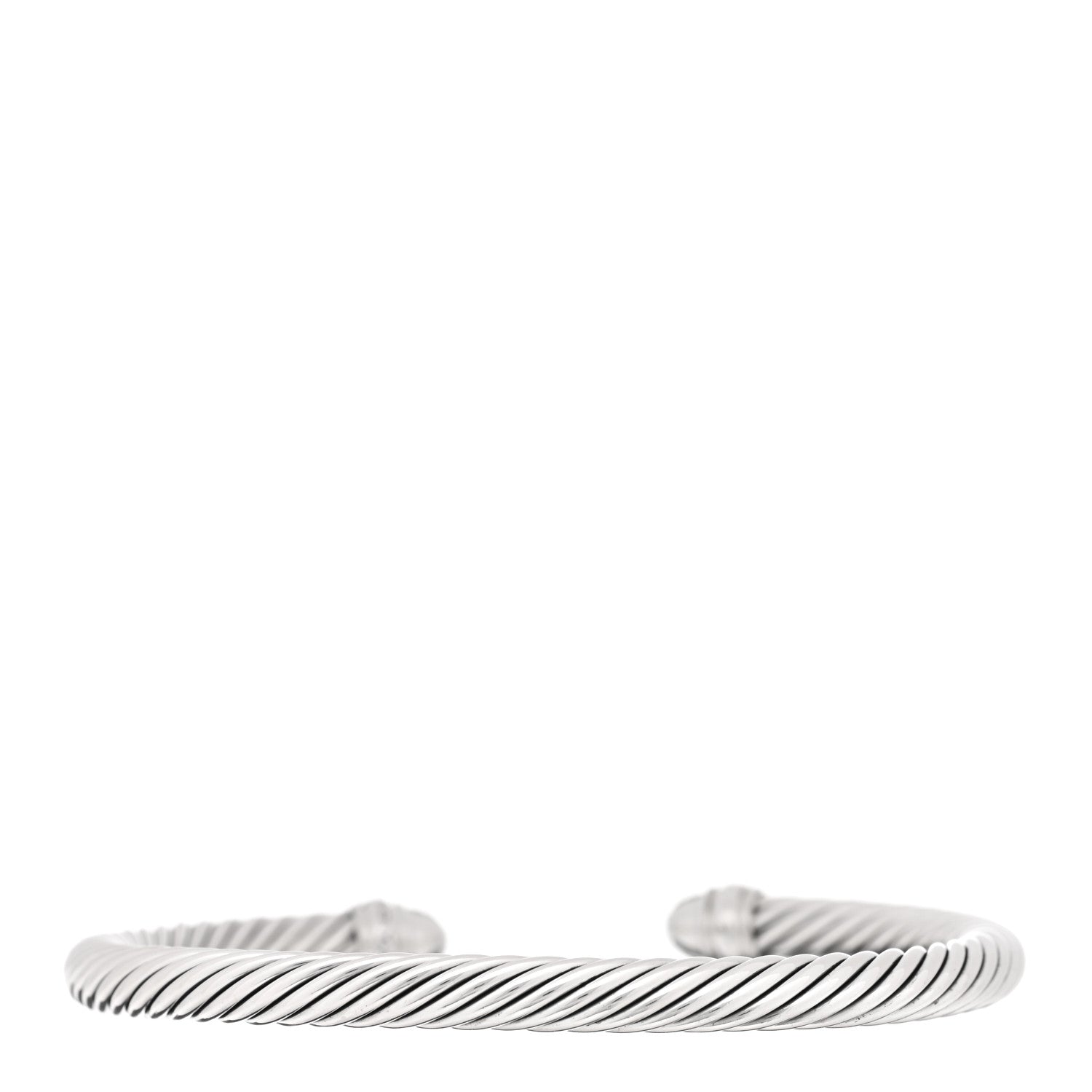 David Yurman Sterling Silver Pave Diamond 5mm Cable Classics Bracelet 2 of 3