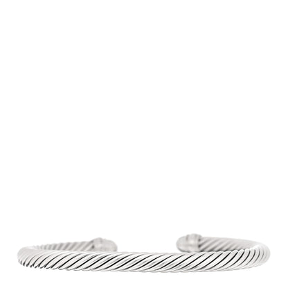 David Yurman Sterling Silver Pave Diamond 5mm Cable Classics Bracelet 2 of 3