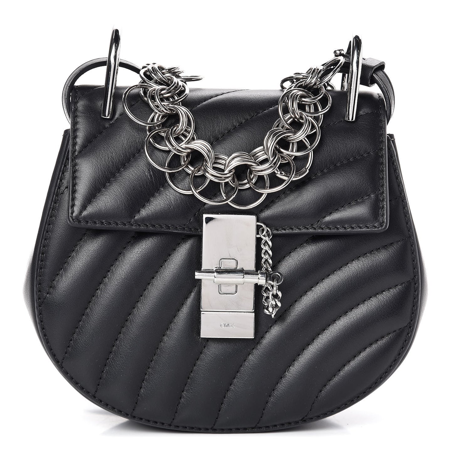 Calfskin Quilted Mini Drew Bijou Shoulder Bag Black