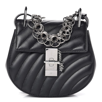 Chloe Calfskin Quilted Mini Drew Bijou Shoulder Bag Black 1 of 8