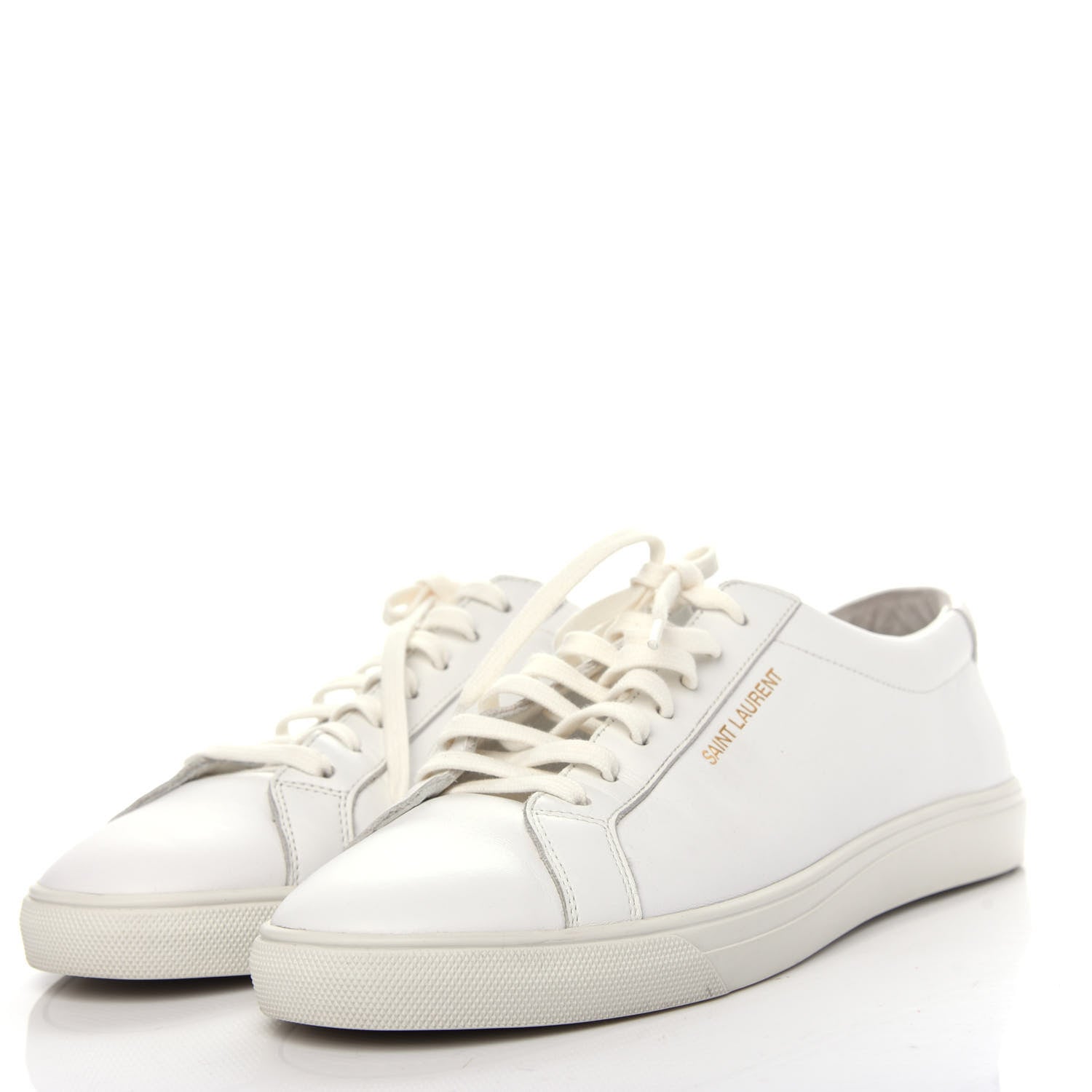 Saint Laurent Calfskin Andy Low Top Sneakers 41 Mystic White 3 of 10