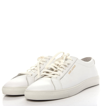 Saint Laurent Calfskin Andy Low Top Sneakers 41 Mystic White 3 of 10