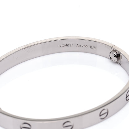 Cartier 18K White Gold LOVE Bracelet 17 6 of 8