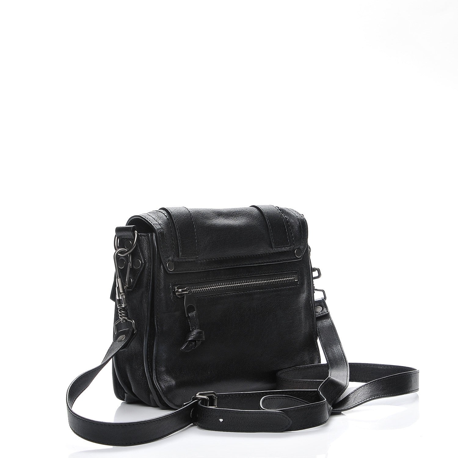 Proenza Schouler Lambskin PS1 Pouch Messenger Black 3 of 8