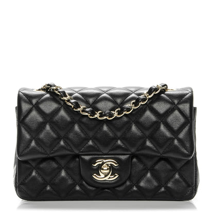 Chanel Lambskin Quilted Mini Rectangular Flap Black 1 of 7