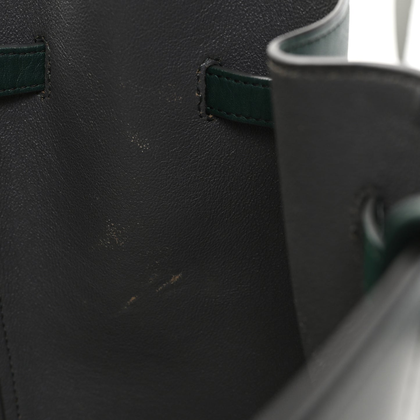 Smooth Calfskin Small Belt Cabas Phantom Dark Green