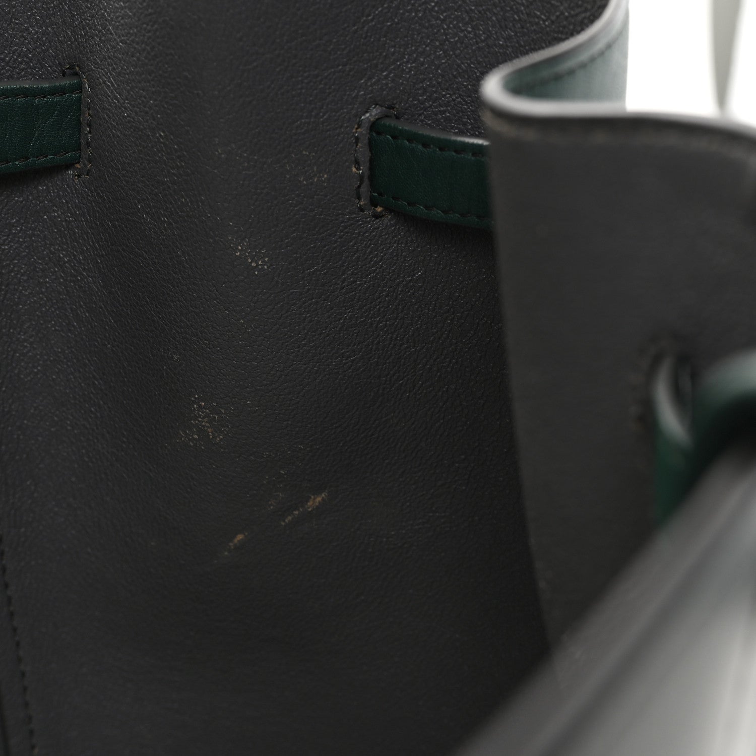 Celine Smooth Calfskin Small Belt Cabas Phantom Dark Green 10 of 10