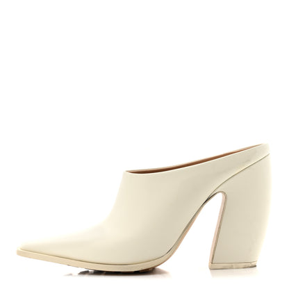 Bottega Veneta Calfskin Tex Mules 39 White 1 of 15