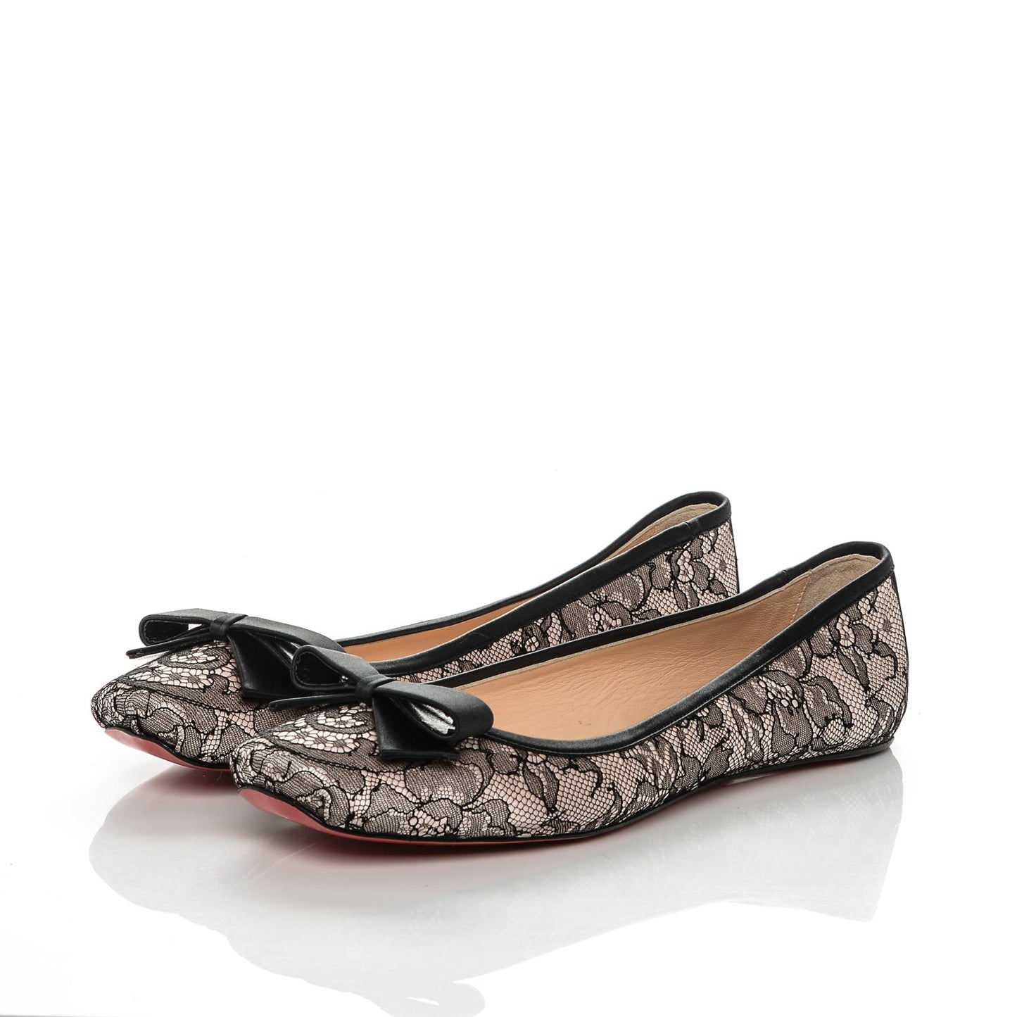 Satin Lace Boudoir Flats Chantilly 39.5