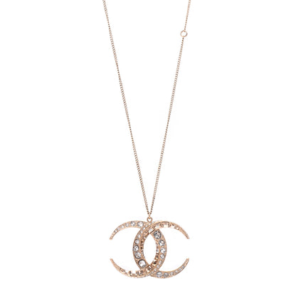 Chanel Baguette Crystal Moon CC Necklace Gold 1 of 4