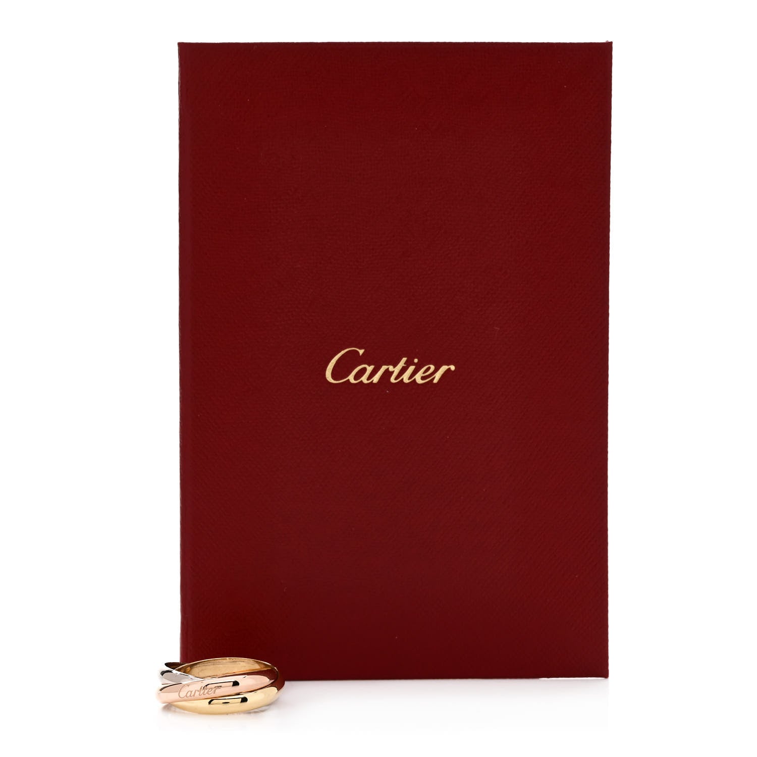 Cartier 18K Pink Yellow White Gold Classic Trinity Ring 60 9 5 of 5