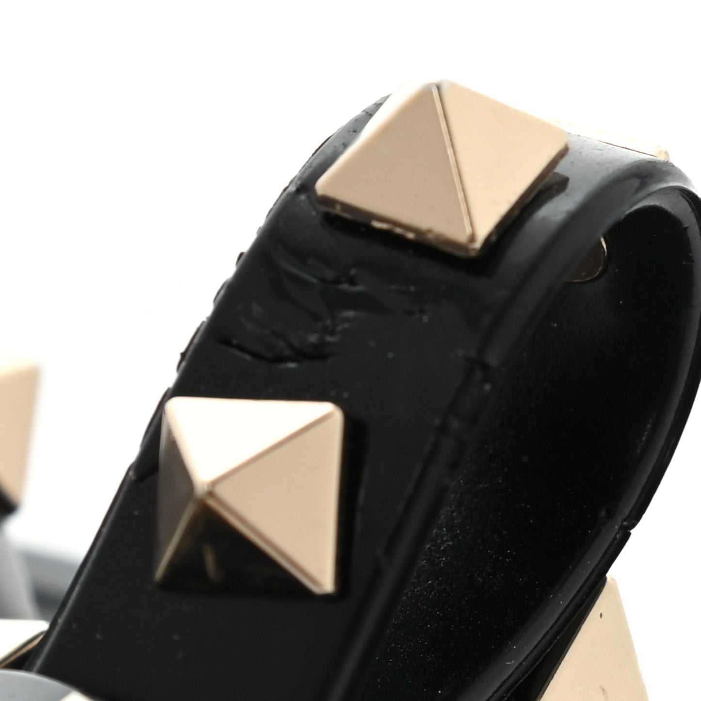 PVC Jelly Rockstud Bow Thong Sandals 38 Black