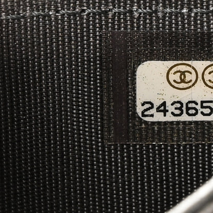 Chanel Metallic Calfskin Quilted Reissue Flap Card Holder Charcoal 7 of 9