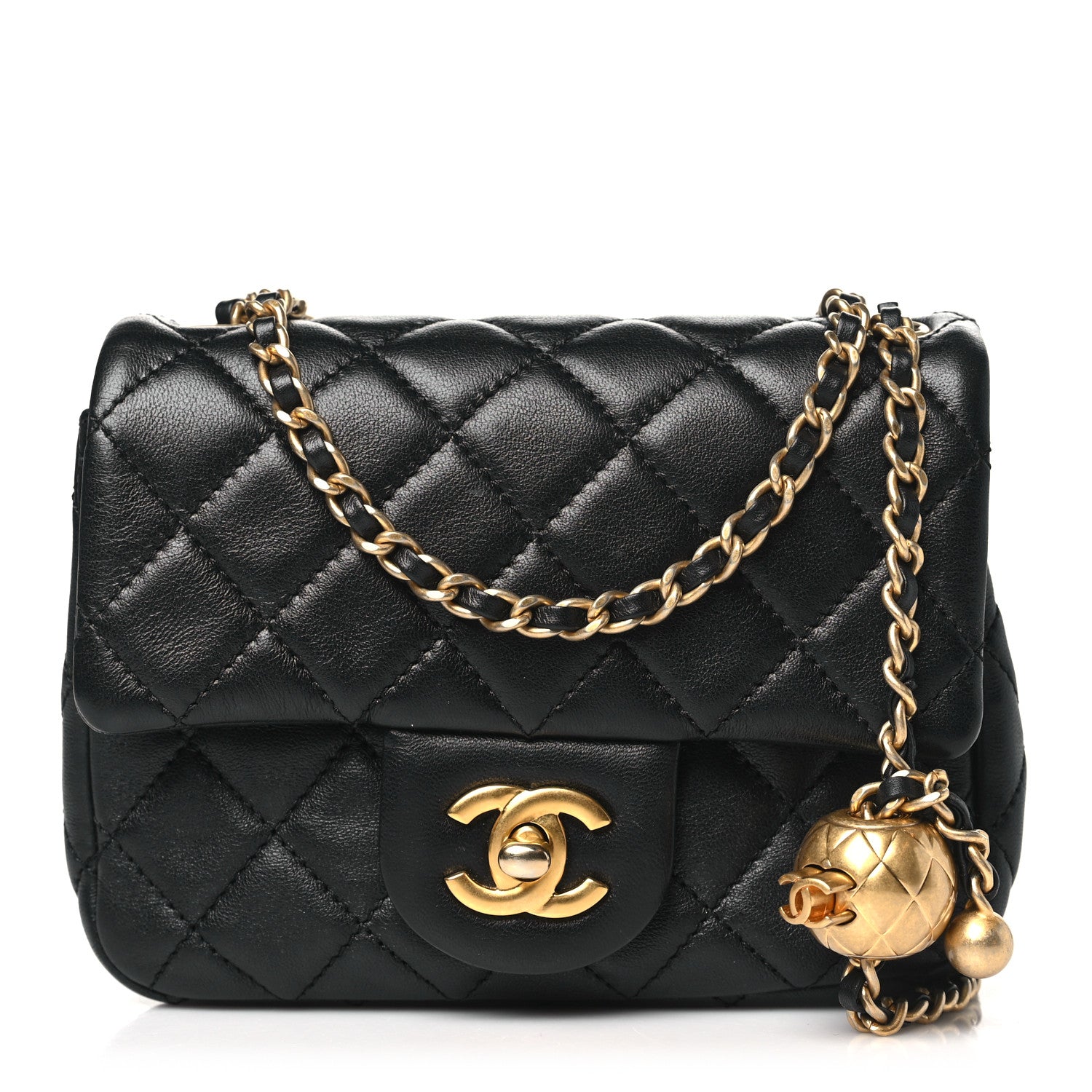 Chanel Lambskin Quilted Mini Pearl Crush Flap Black 1 of 11