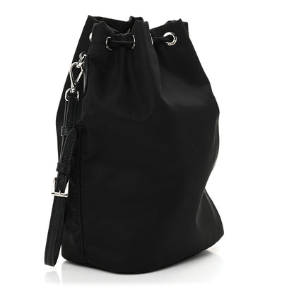 Prada Saffiano Tessuto Nylon Vela Bucket Wristlet Black 3 of 10