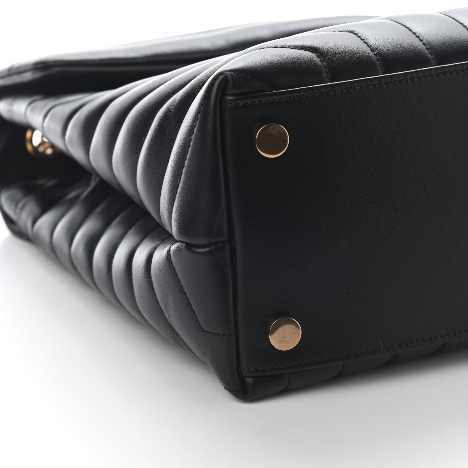 Saint Laurent Calfskin Y Quilted Monogram Large Loulou Chain Satchel Black 7 of 8