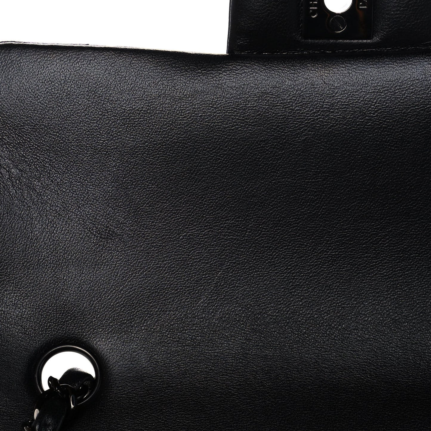 Lambskin Quilted Mini Rectangular Flap So Black
