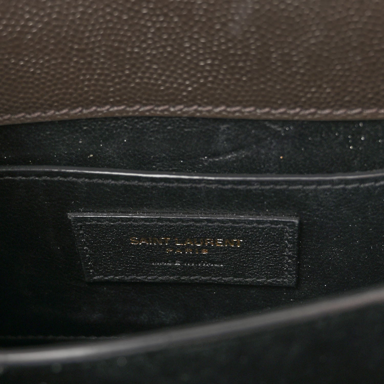 Saint Laurent Grain de Poudre Mini Classic Monogram Cassandra Top Handle Dark Smog 5 of 8