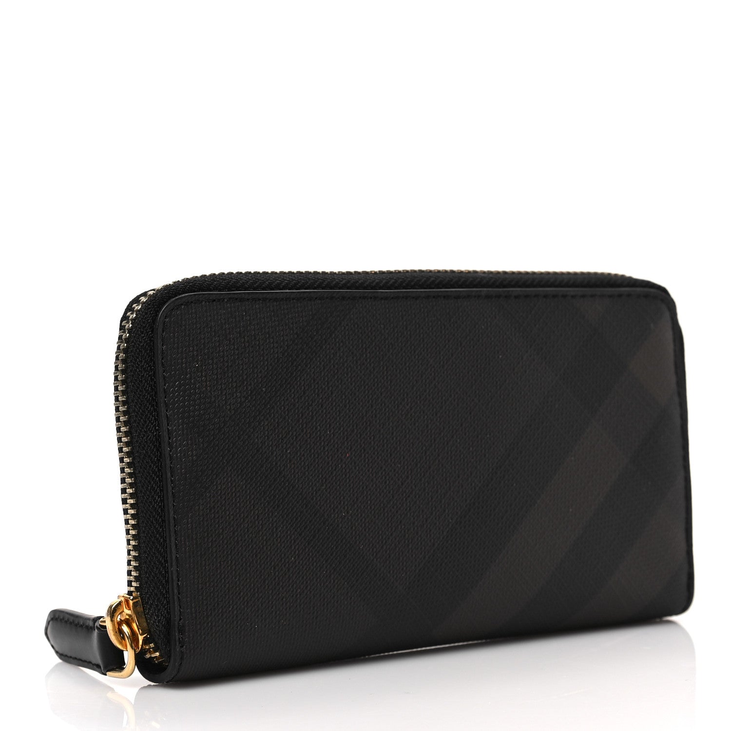 Burberry Smoked Check Zip Around Wallet Brown 3 of 7