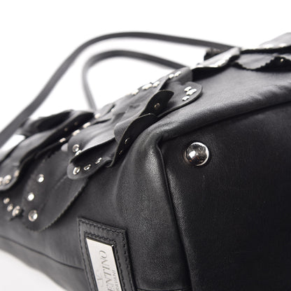 Valentino Garavani Nappa Studded Rosette Tote Black 10 of 24