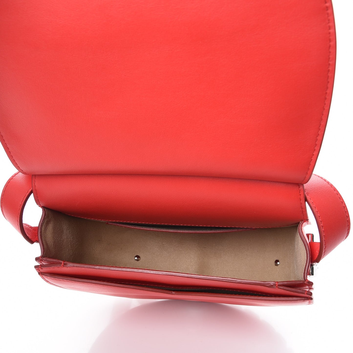 Calfskin Mini Infinity Saddle Bag Medium Red