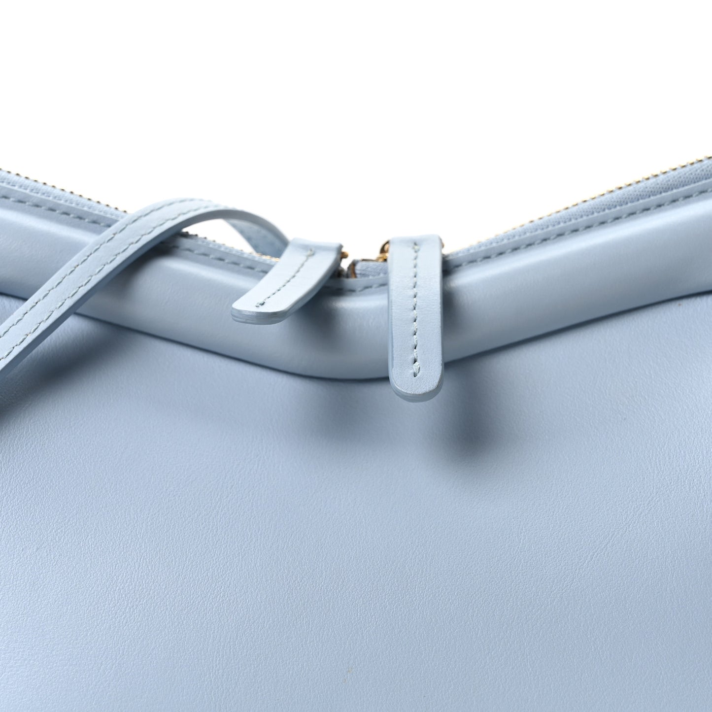 Smooth Calfskin Mini Frame Crossbody Bag Light Blue