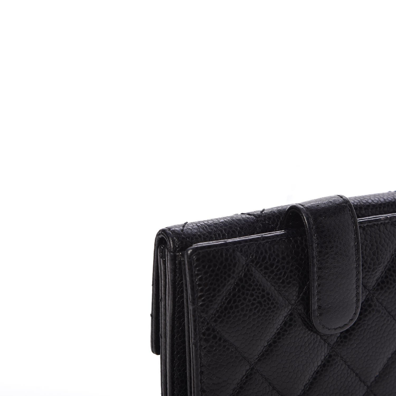 Chanel Caviar Quilted Compact French Flap Wallet Black 9 of 10