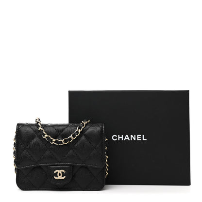Chanel Caviar Quilted Mini Chain Bag Black 12 of 12