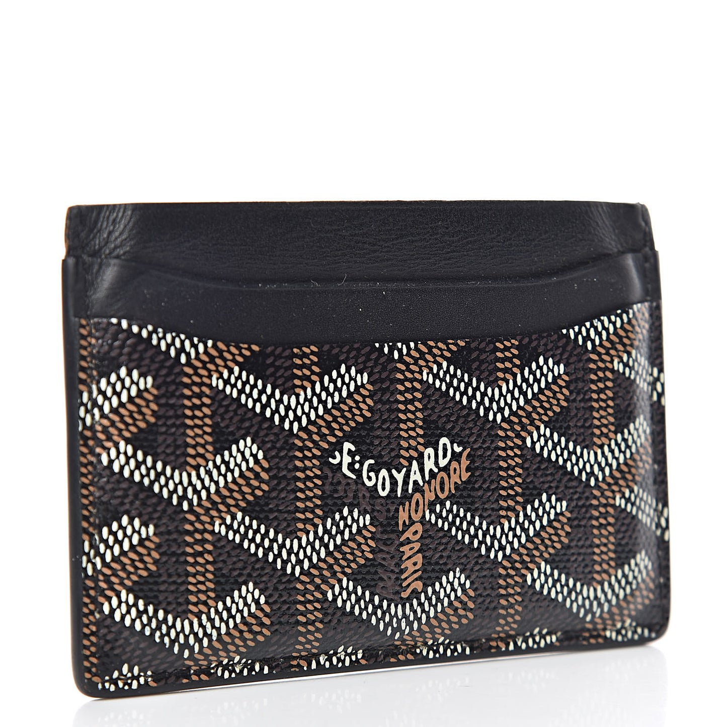 Goyardine Saint Sulpice Card Holder Black