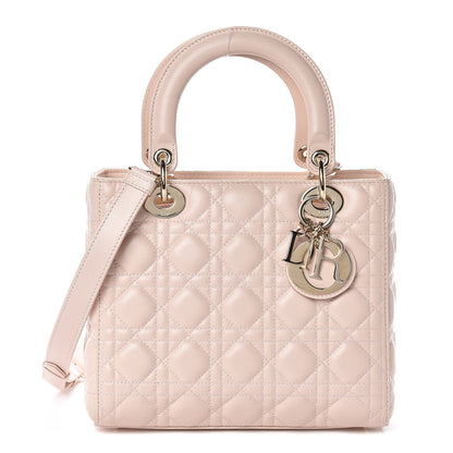 Christian Dior Lambskin Cannage Medium Lady Dior Light Pink 1 of 10