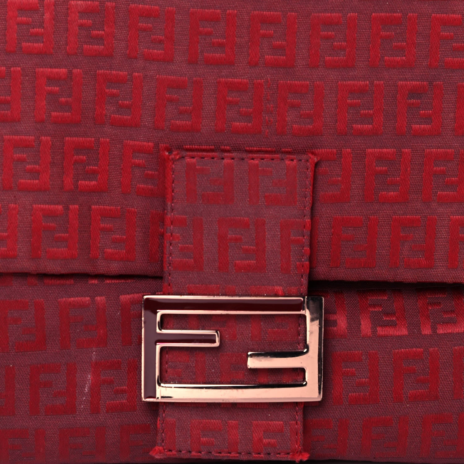 Fendi Zucchino Mama Baguette Red 12 of 14