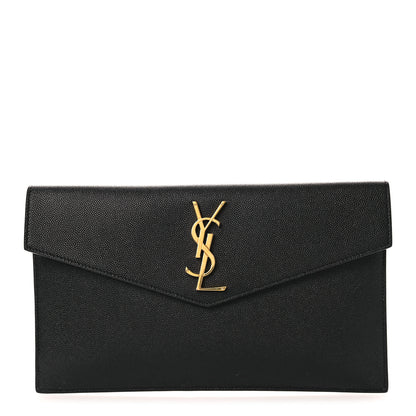 Saint Laurent Grain De Poudre Uptown Pouch Black 1 of 10