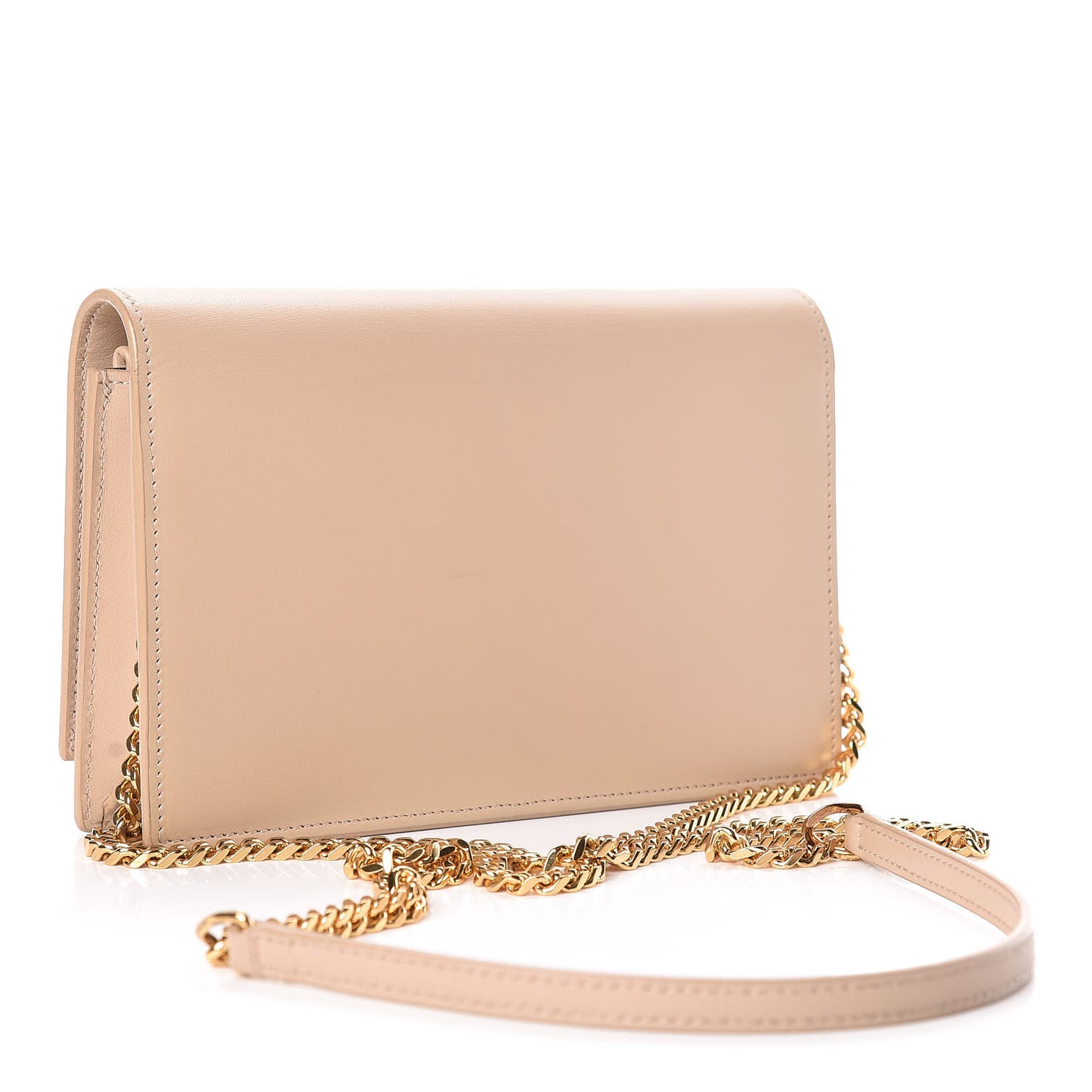 Smooth Calfskin Classic Monogram Kate Tassel Chain Wallet Nude Powder