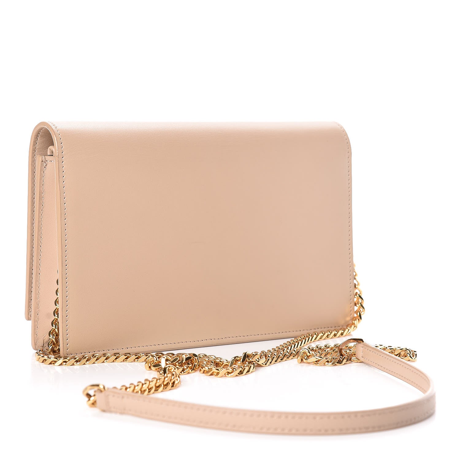 Saint Laurent Smooth Calfskin Classic Monogram Kate Tassel Chain Wallet Nude Powder 3 of 15