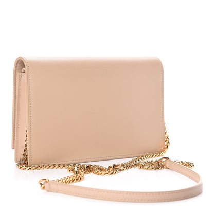 Saint Laurent Smooth Calfskin Classic Monogram Kate Tassel Chain Wallet Nude Powder 3 of 15