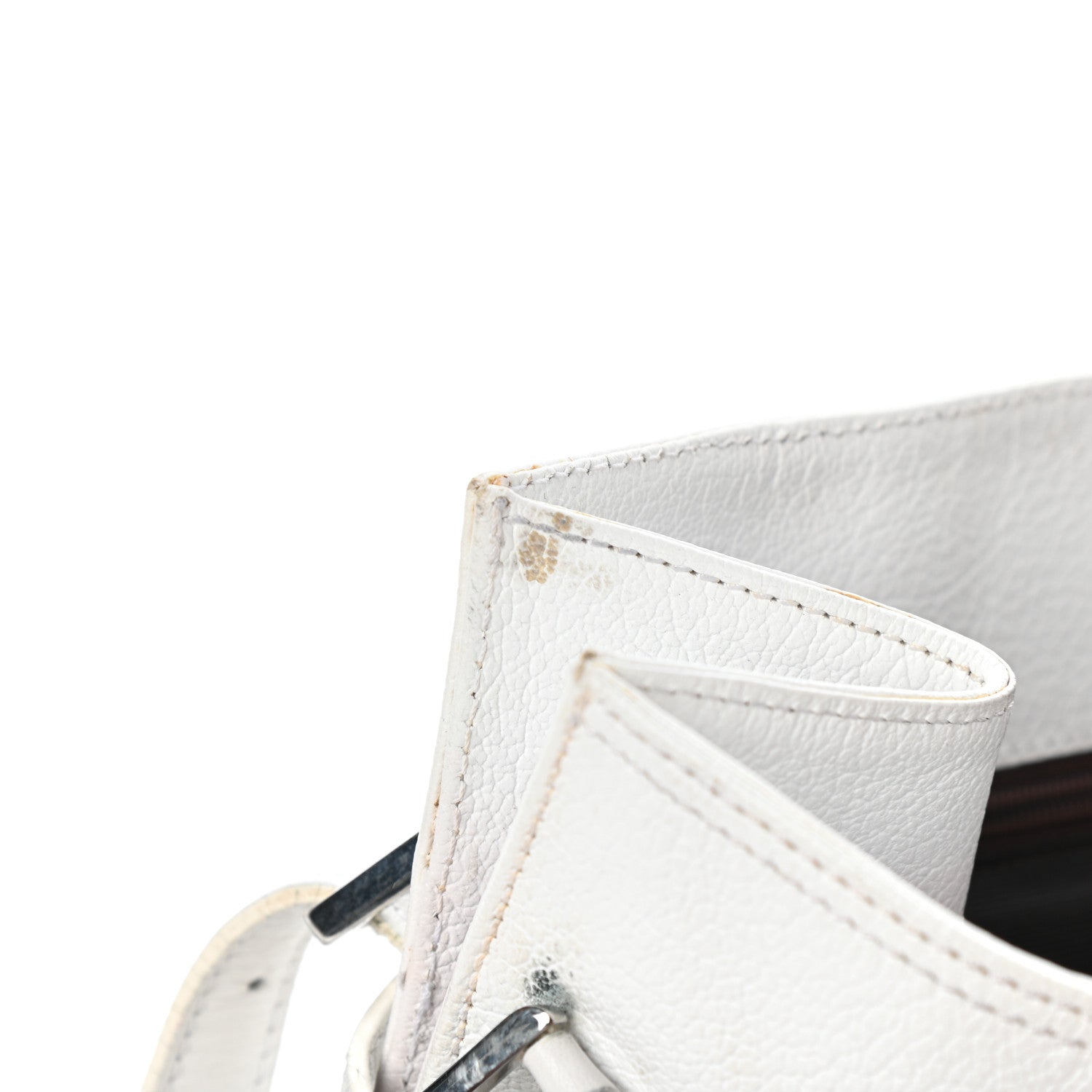 Loewe Calfskin Studded Shopping Tote White 7 of 11