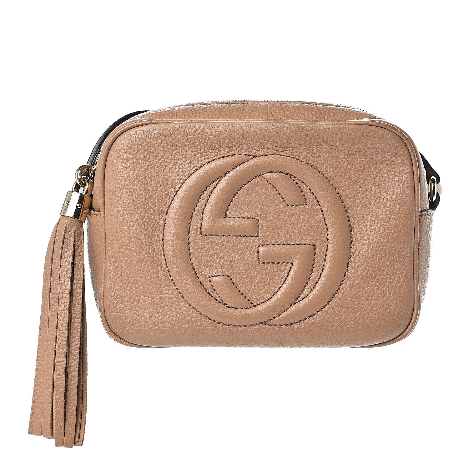 Gucci Pebbled Calfskin Small Soho Disco Bag Rose Beige 1 of 10