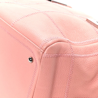 Chanel Caviar Square Stitched Bowler Pink 12 of 13