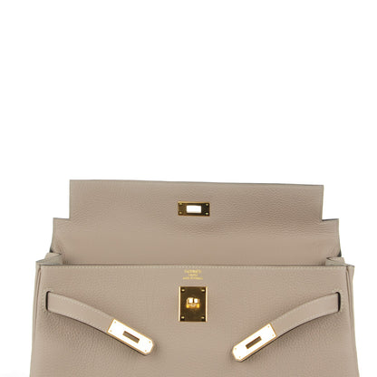 Hermes Togo Kelly Retourne 35 Gris Tourterelle 18 of 26
