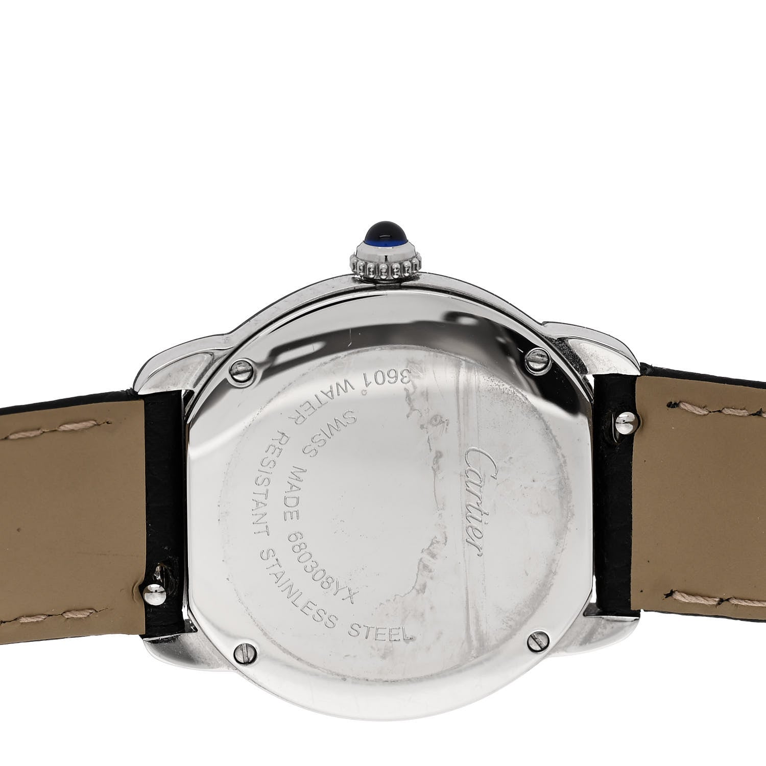 Cartier Stainless Steel Calfskin 29mm Ronde Solo Quartz Watch 4 of 5