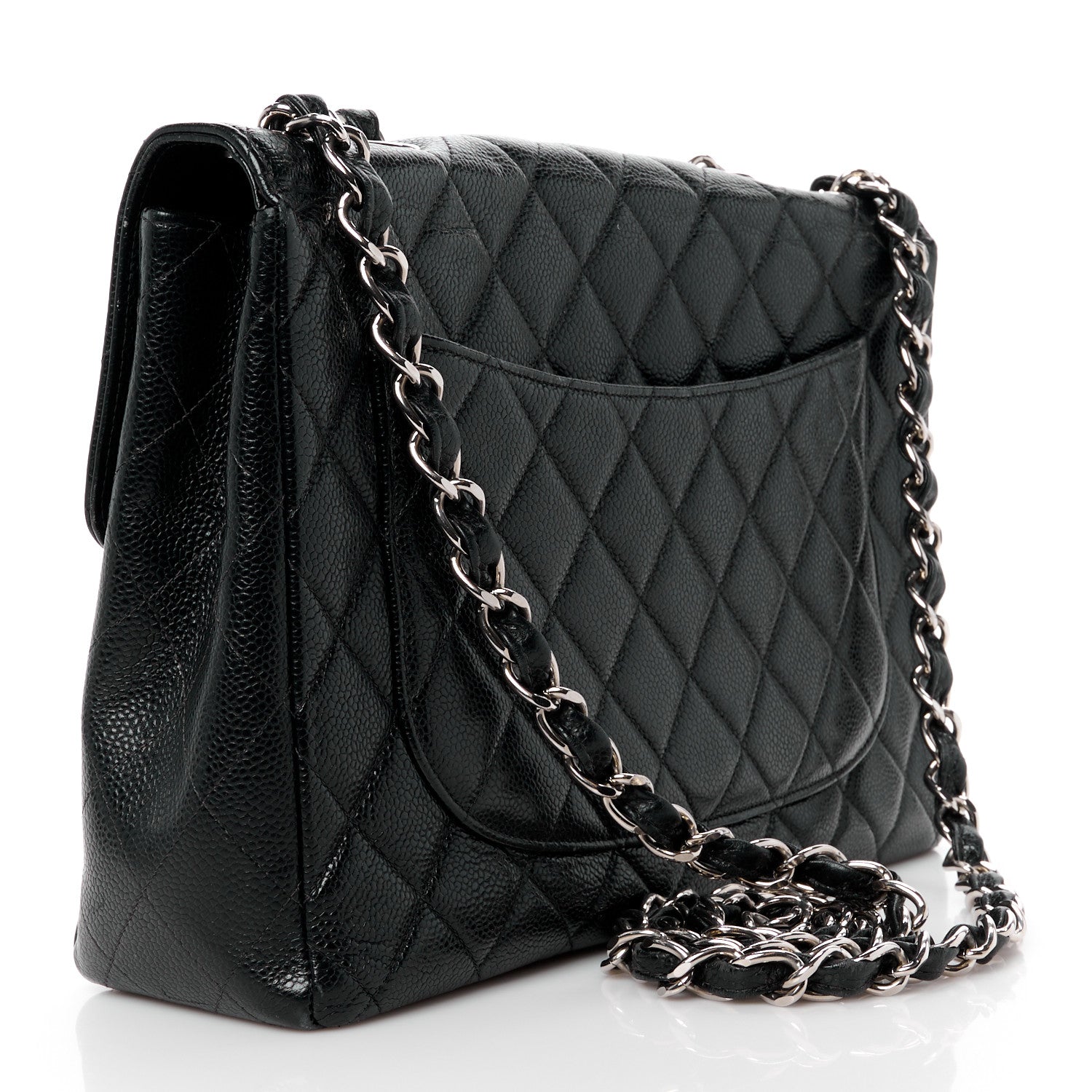 Chanel Caviar Jumbo Single Flap Black 3 of 14