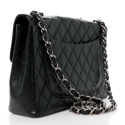Chanel Caviar Jumbo Single Flap Black 3 of 14