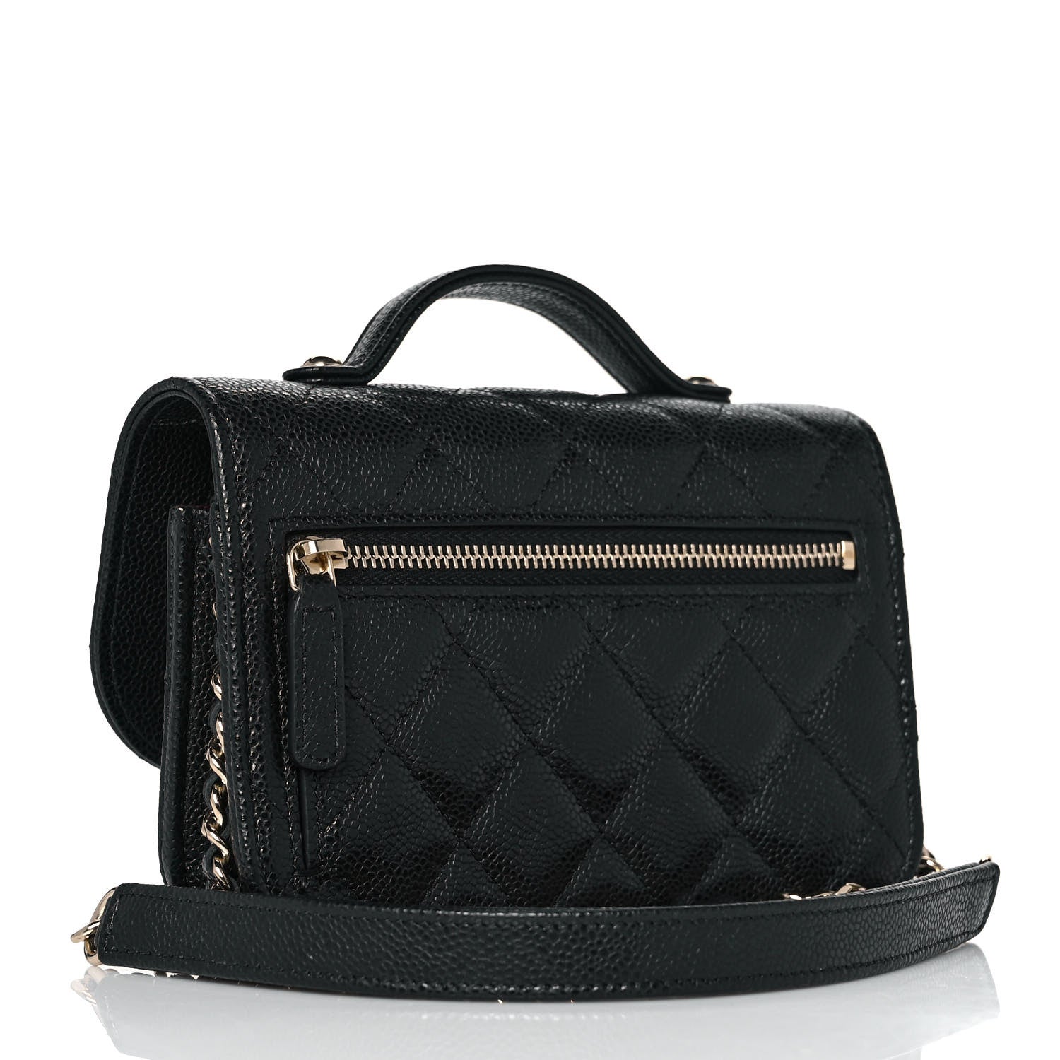 Chanel Caviar Quilted Business Affinity Clutch With Chain Black 2 of 10
