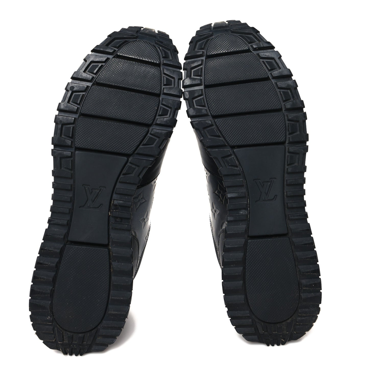 Iridescent Textile Monogram Calfskin Mens Run Away Sneakers 9 Black