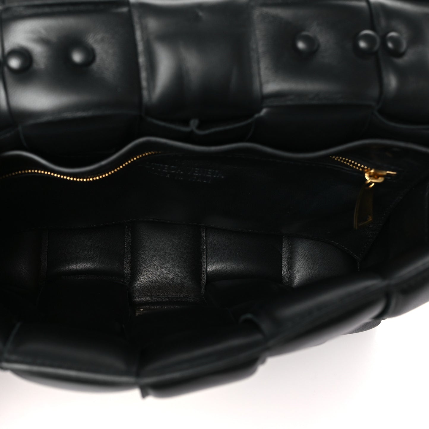 Lambskin Maxi Intreccio Padded Chain Cassette Crossbody Bag Black
