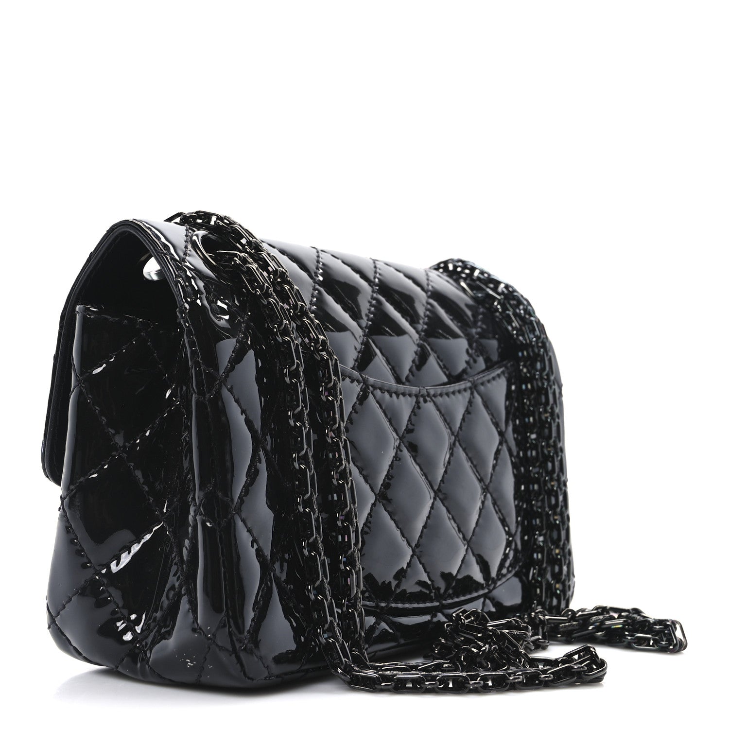 Chanel Patent Calfskin Quilted 2.55 Reissue Mini Flap So Black 3 of 10