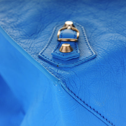 Balenciaga Veau Papier Basket Tote Bleu 8 of 11